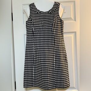 LOFT Black and White Patterned Dress